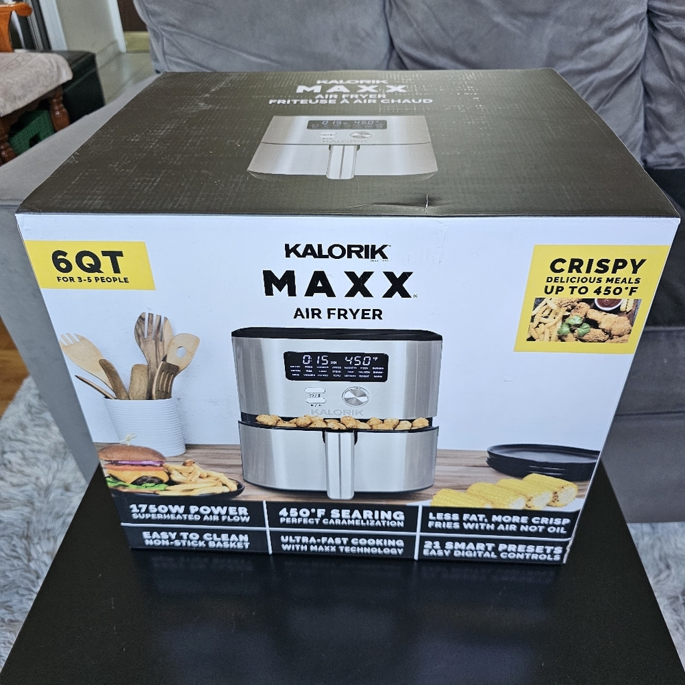 KALORIK MAXX Stainless Steel Digital Air Fryer Oven, 6 QT.